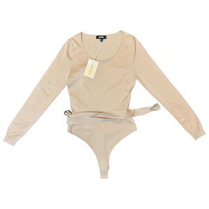 MISSGUIDED Women’s Knit Bodysuit NWT Size US 10 Viscose Blend